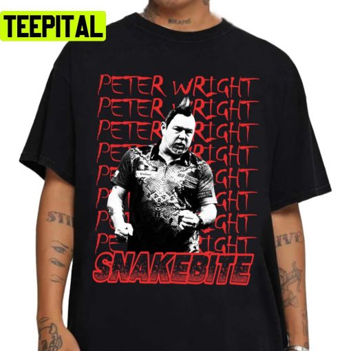 Peter Wright Snakebite Text Art Work Darts Player Unisex Sweatshirt