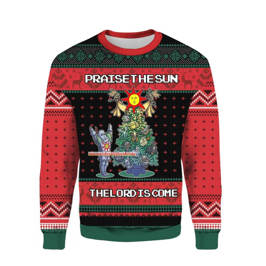 Praise The Sun The Lord Is Come Ugly Christmas Sweater