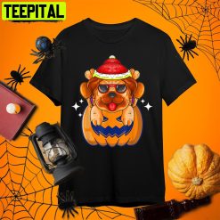 Pugkin Pug Pumpkin Halloween Thanksgiving Men Women Dog Retro Art Unisex T-Shirt