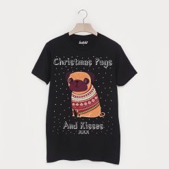 Pugs And Kisses Men’s Christmas T-Shirt