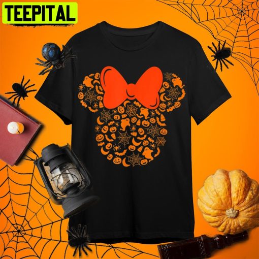 Pumkin And Spider Ghost Are So Scary Disney Halloween Retro Art Unisex T-Shirt