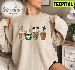 Pumpkin Iced Coffee Mouse Ears Coffee Pumpkin Spice Halloween Sweatshirt