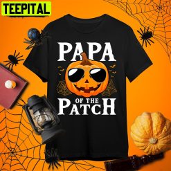 Pumpkin Papa Of The Patch Halloween Single Dad Retro Art Unisex T-Shirt