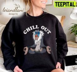 Rafiki Chill Out Meditation Graphic Simba Hakuna Matata Lion King Disney Sweatshirt