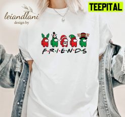 Red Design Friend Among Us Holiday Christmas Unisesx T-Shirt