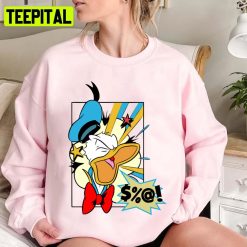 Red Ribbon Donald Duck Angry Unisex Sweatshirt