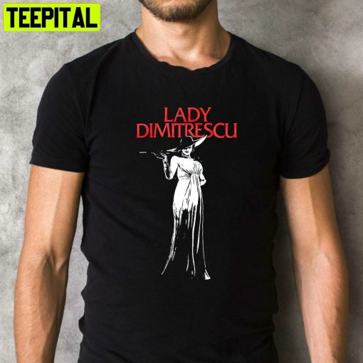 Resident Evil Lady Dimitrescu Scary Movie Retro Design T-Shirt