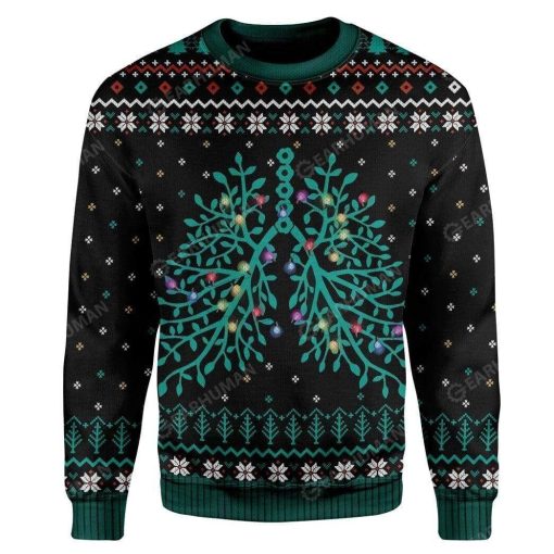 Respiratory Christmas Lights Custom Apparel Unisex 3D Sweater