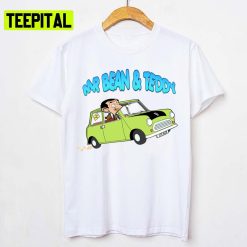 Retro 90s Design Mr Bean And Teddy In The Car Unisex T-Shirt