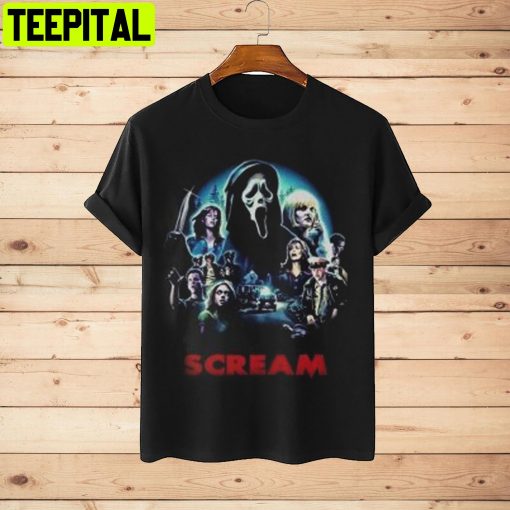 Retro 90s S C R E A M Movie Mineral Wash Horror Movie Fan Horror Unisex T-Shirt