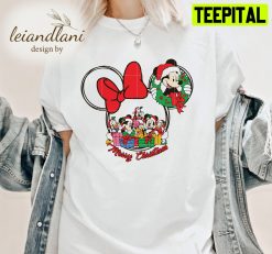 Retro Mickey And Friends Mickey Minnie Donald Daisy Chritmas Sweater Disney Unisesx T-Shirt