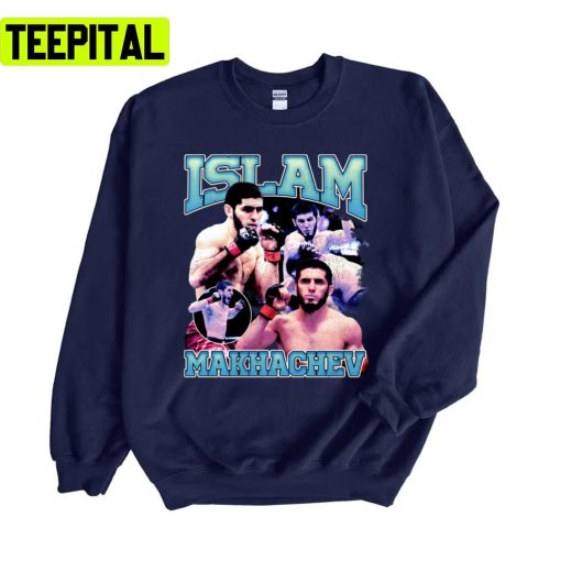 Retro Portrait Islam Makhachev Ufc Fighter Unisex Sweatshirt