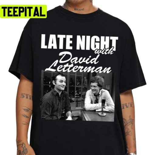 Retro Portrait Late Night With David Letterman Unisex Sweatshirt