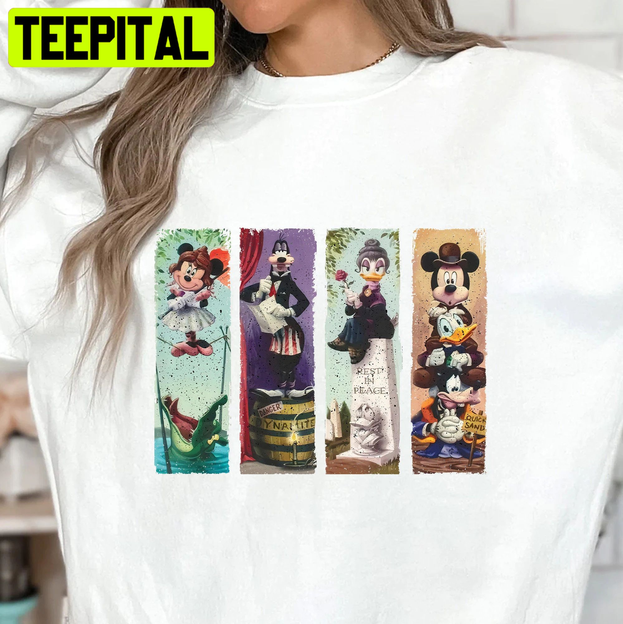 Retro Scary Mickey And Friends The Haunted Mansion Trending Unisex Sweatshirt