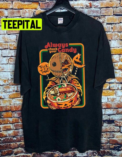 Retro Trick Or Treat Always Check Your Candy Trending Unisex T-Shirt