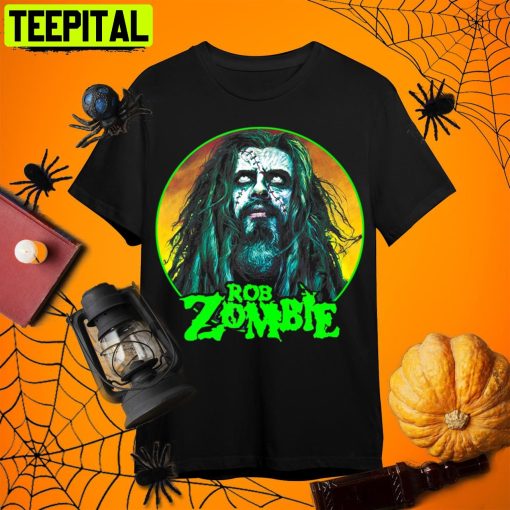 Rob Zombie Halloween Circle Face Retro Art Unisex T-Shirt