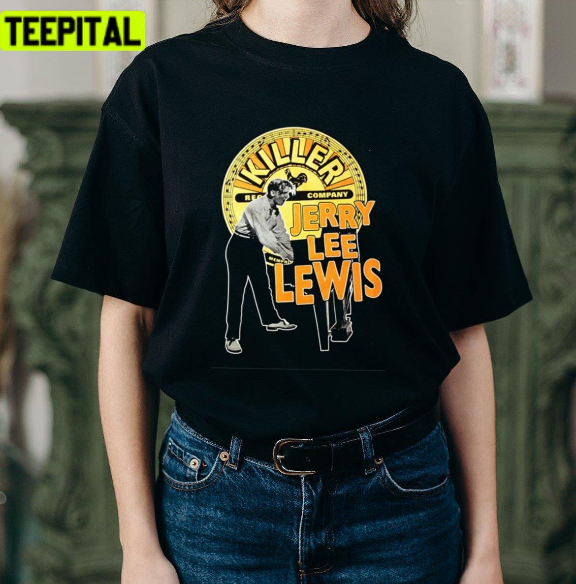 Rockabilly Vintage Art The Killer Jerry Lee Lewis Unisex T-Shirt