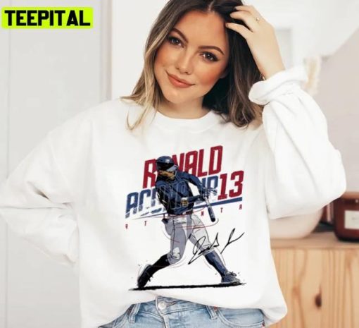 Ronald Acuna Jr Atlanta Braves Signature Baseball Unisex T-Shirt