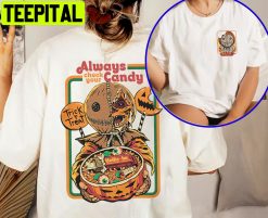 Sam Always Check Your Candy Retro Trick Or Treat Cute Horror Movie Sweatshirt