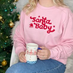 Santa Baby Pink And Red Christmas Sweatshirt