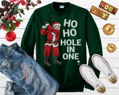 Santa Claus Golfing Ugly Christmas Sweater