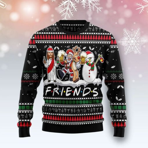 Santa Claus Jesus Friend of Ugly Christmas 3D Sweater