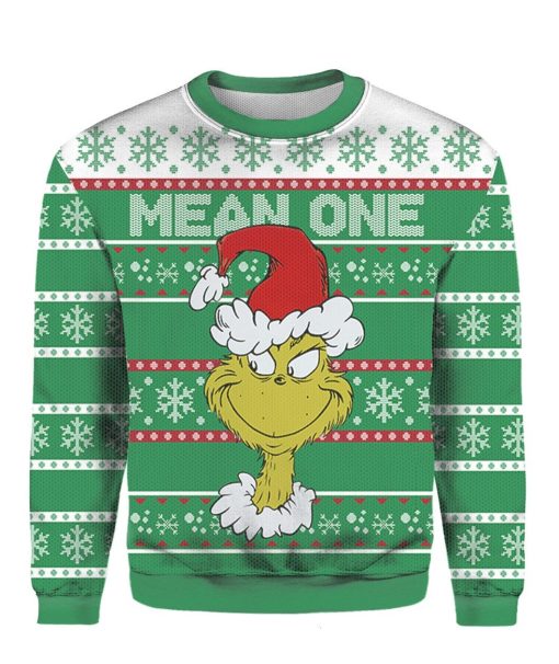 Santa Grinch Mean One Ugly Christmas 3D Sweater