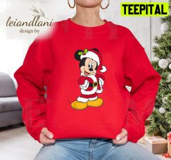 Santa Mickey Mouse Holiday Walt Group Christmas Sweatshirt