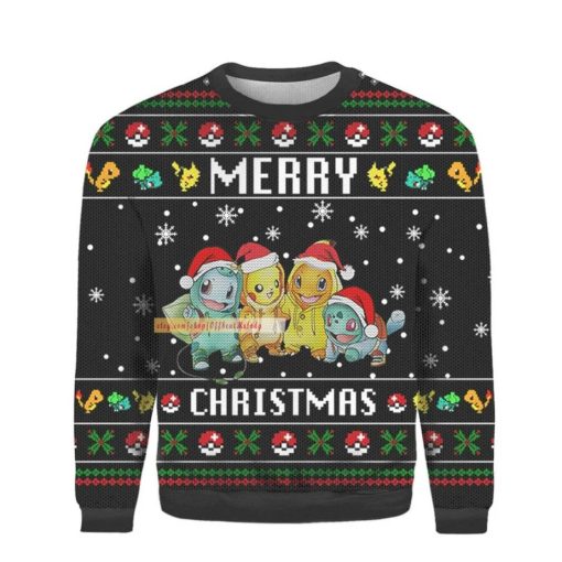 Santa Pokeeemon Ugly Christmas Sweater