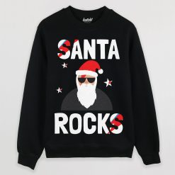 Santa Rocks Men’s Christmas Sweatshirt