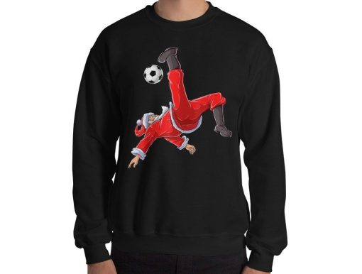 Santa Soccer Bicycle Kick Ugly Sweater