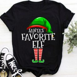 Santa’s Favorite Elf Group Matching Family Christmas Gift T-Shirt