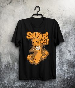 Sausage Fest For Men White Retro Design T-Shirt