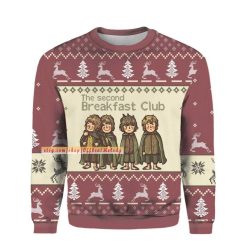 Second Breakfast Club Hobbites LOTR Christmas Ugly Sweater