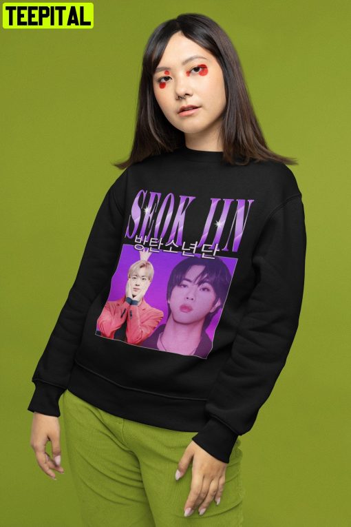 Seokjin Seokjin Korean K Pop Rapper Boyband Retro Design Sweatshirt