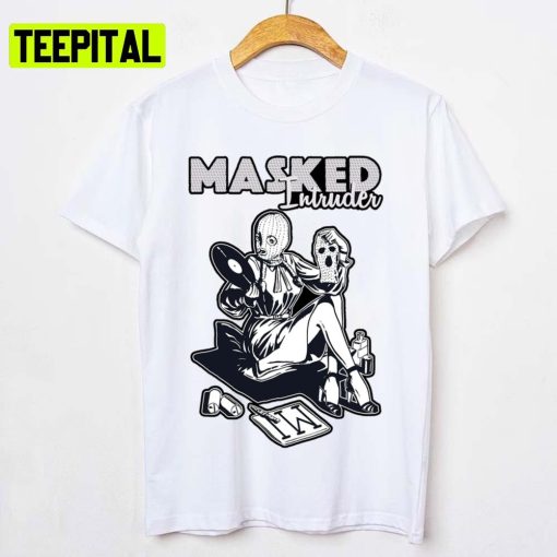 Sexy Masked Girl Intruder Metal Rock Band Unisex T-Shirt