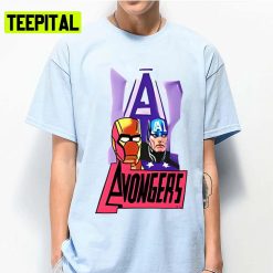 Silly Avongers Ironman And Captain American Chibi Unisex T-Shirt
