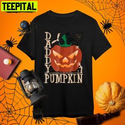 Single Dad Daddy Pumkin Scare Halloween Retro Art Unisex T-Shirt