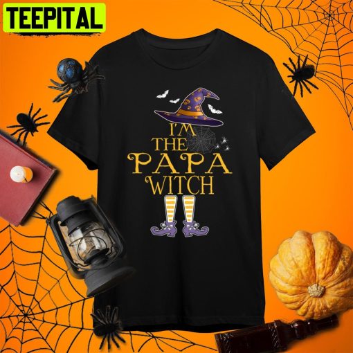 Single Dad I’m The Papa Witch Halloween Retro Art Unisex T-Shirt