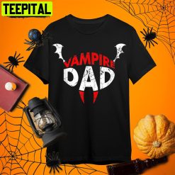 Single Dad Red Vampire Halloween Retro Art Unisex T-Shirt