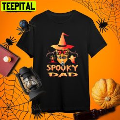 Single Dad Spooky Dad Halloween Retro Art Unisex T-Shirt