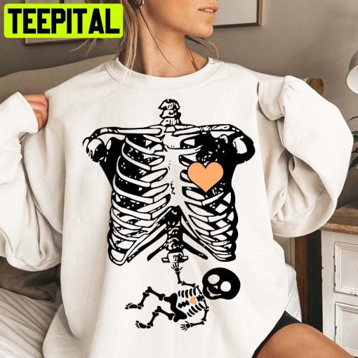 Skeleton Maternity Halloween Trending Unisex Shirt