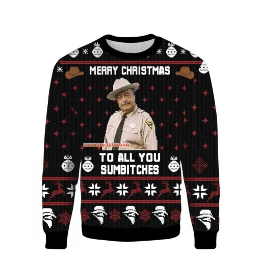 Smokey And The Bandit Merry Christmas To All You Sumbitches Ugly Sweater