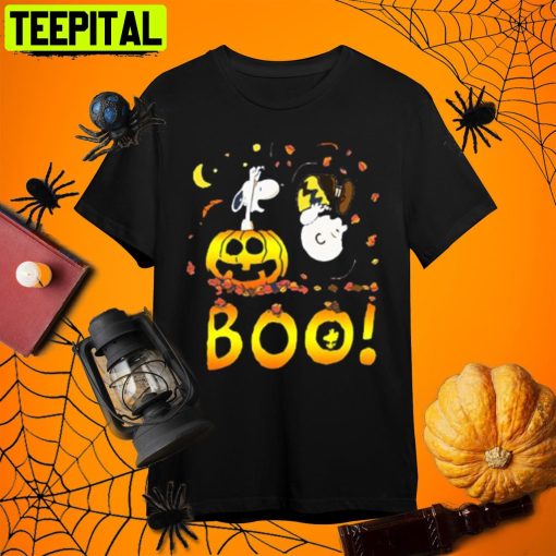 Snoopy And Charlie Brown Boo Charlie Brown Halloween Retro Art Unisex T-Shirt