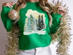 Snowy Christmas Fall Cute Gift for Women Sweatshirt