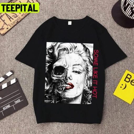 Some Like It Hot Marilyn Monroe Half Face Skulls Unisex T-Shirt