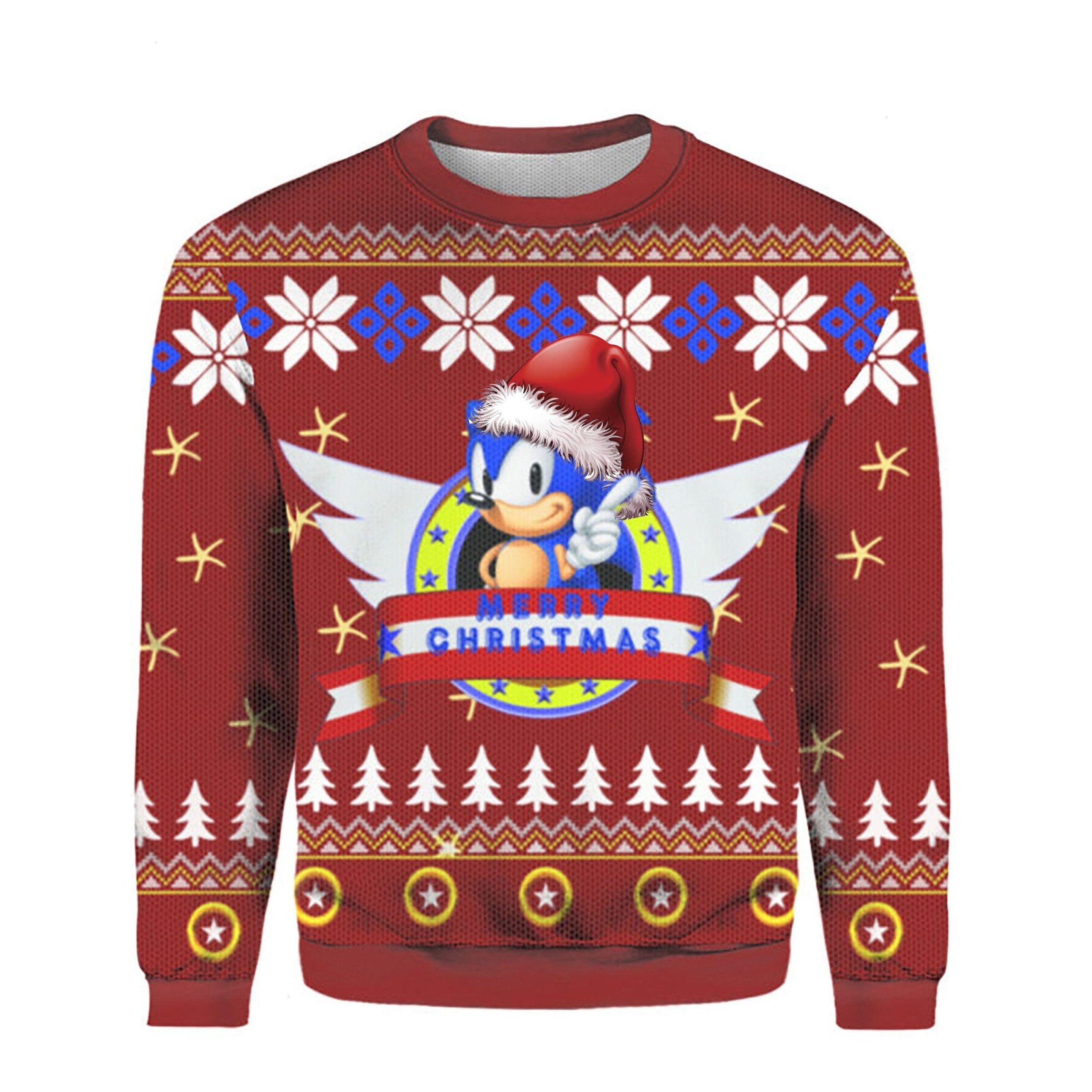 Sonic the Hedgehog Merry Christmas 2022 gift Ugly 3D Sweater