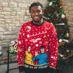 Star Trek Beam Me Up Ugly Christmas Sweater