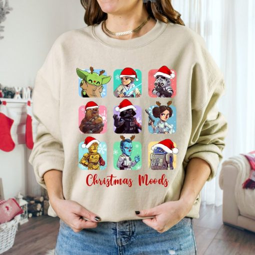 Star Wars Characters Christmas Moods Sweatshirt