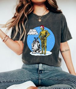 Star Wars Christmas C-3PO & R2-D2 Snow Globe T-Shirt